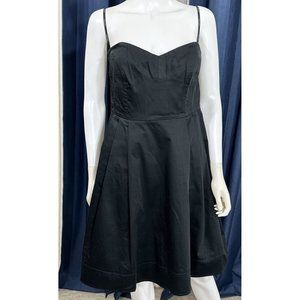 Sz 8 30”Waist Calvin Klein Fit Flare Black Strapless Knee Length Casual Dress